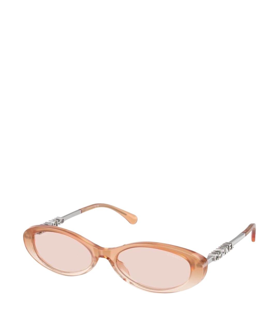 CHANEL Розовые пластиковые солнцезащитные очки, фото 1
