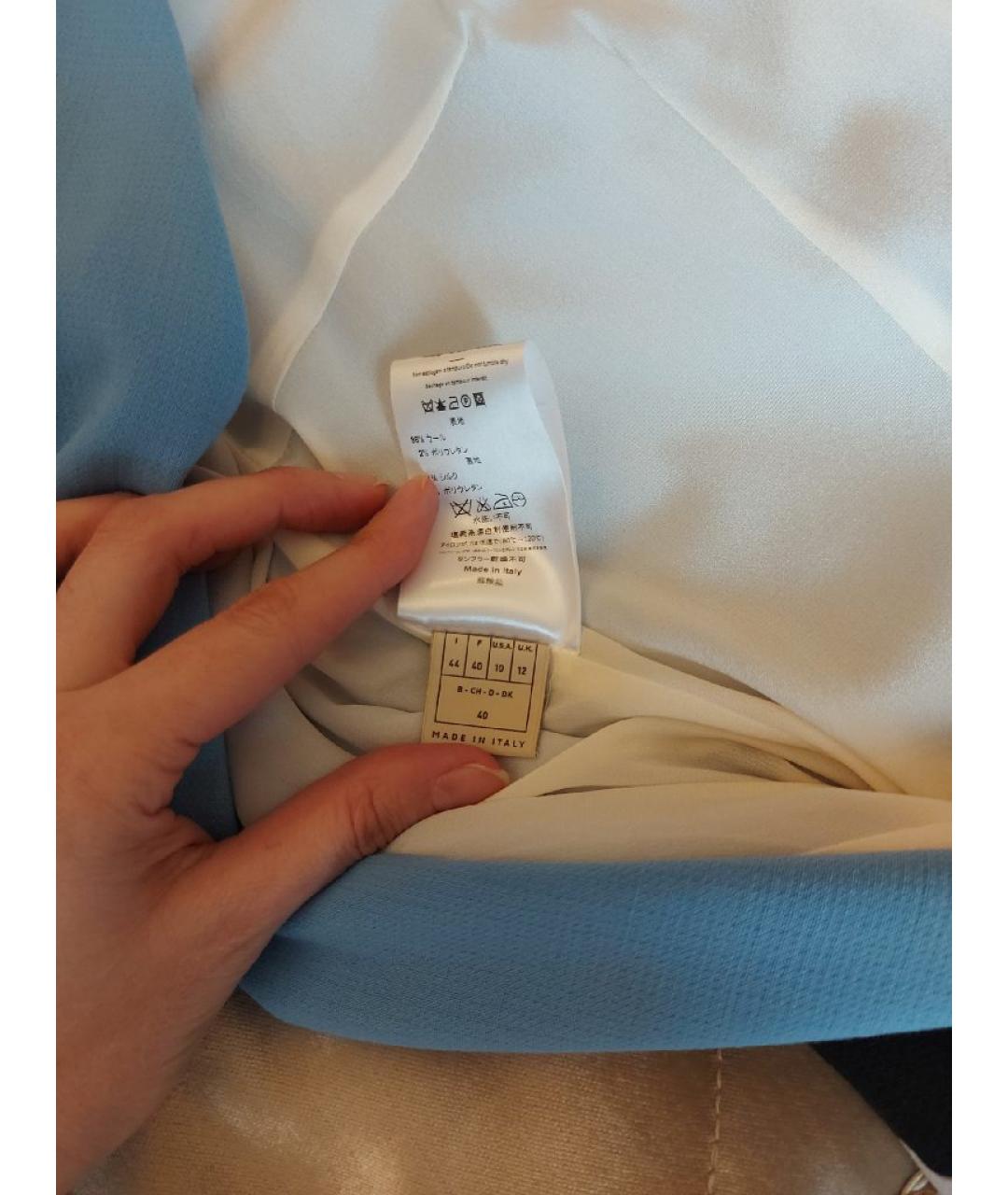 EMILIO PUCCI Голубое хлопко-эластановое повседневное платье, фото 2