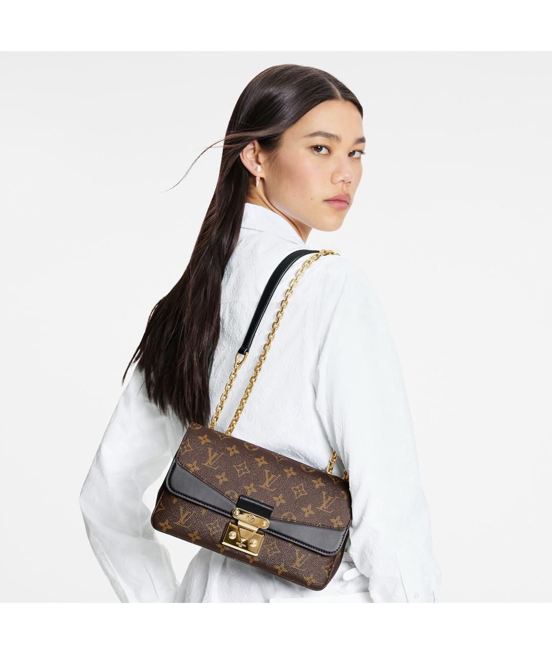 LOUIS VUITTON Коричневая канва сумка через плечо, фото 8