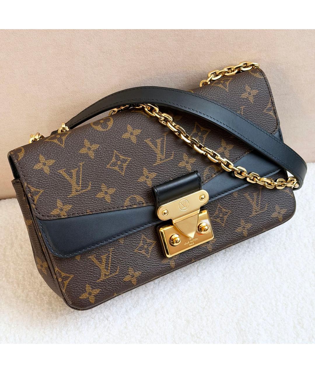LOUIS VUITTON Коричневая канва сумка через плечо, фото 6