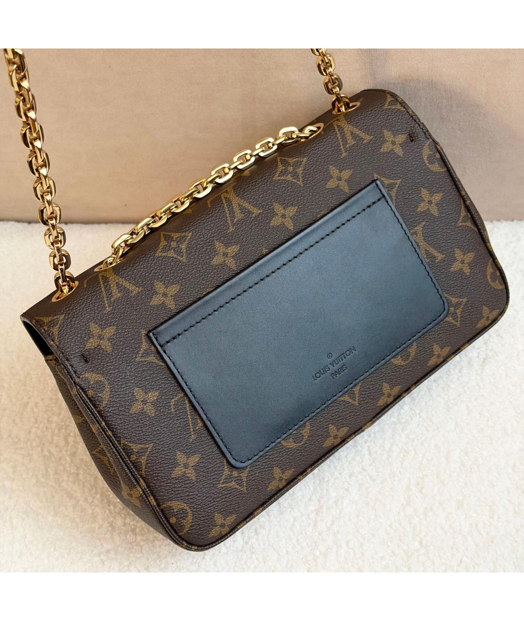 LOUIS VUITTON Коричневая канва сумка через плечо, фото 7