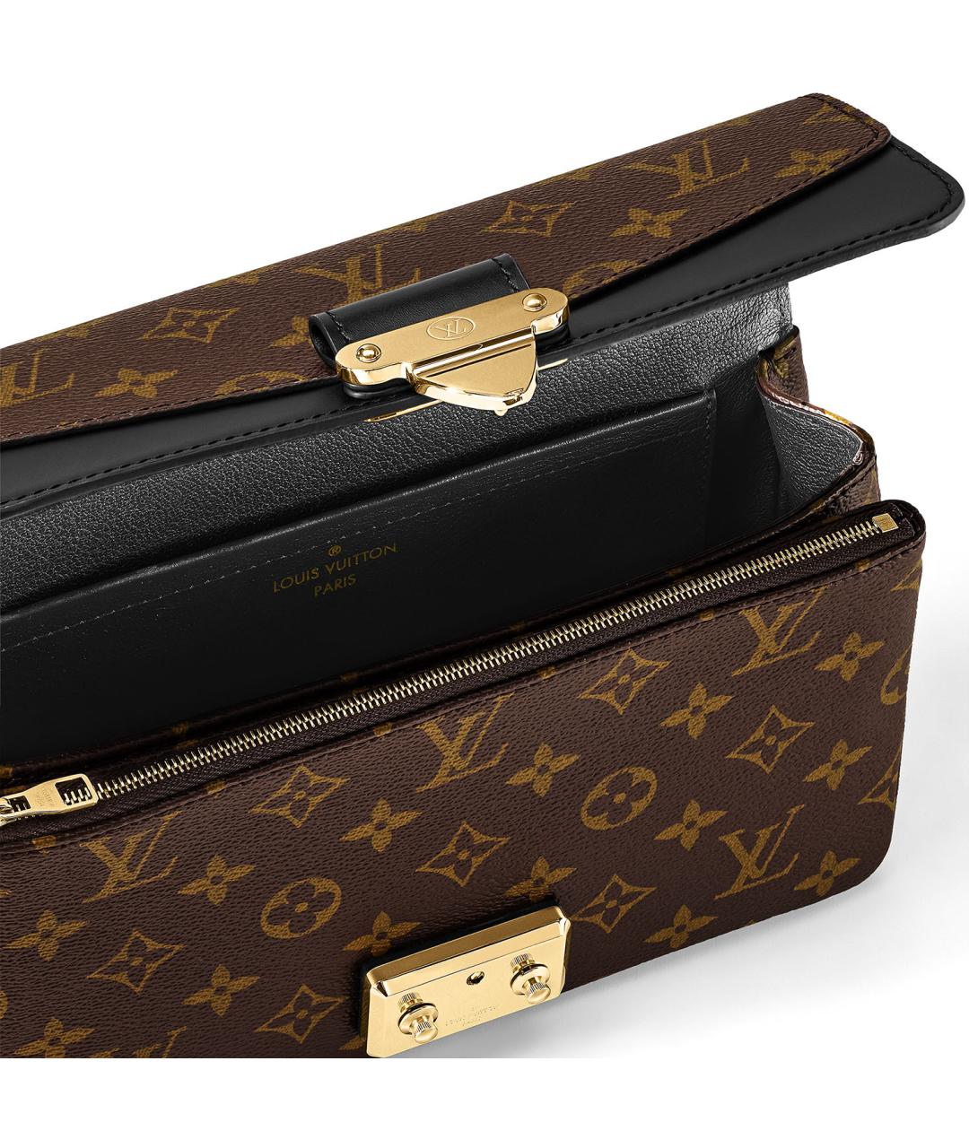 LOUIS VUITTON Коричневая канва сумка через плечо, фото 4