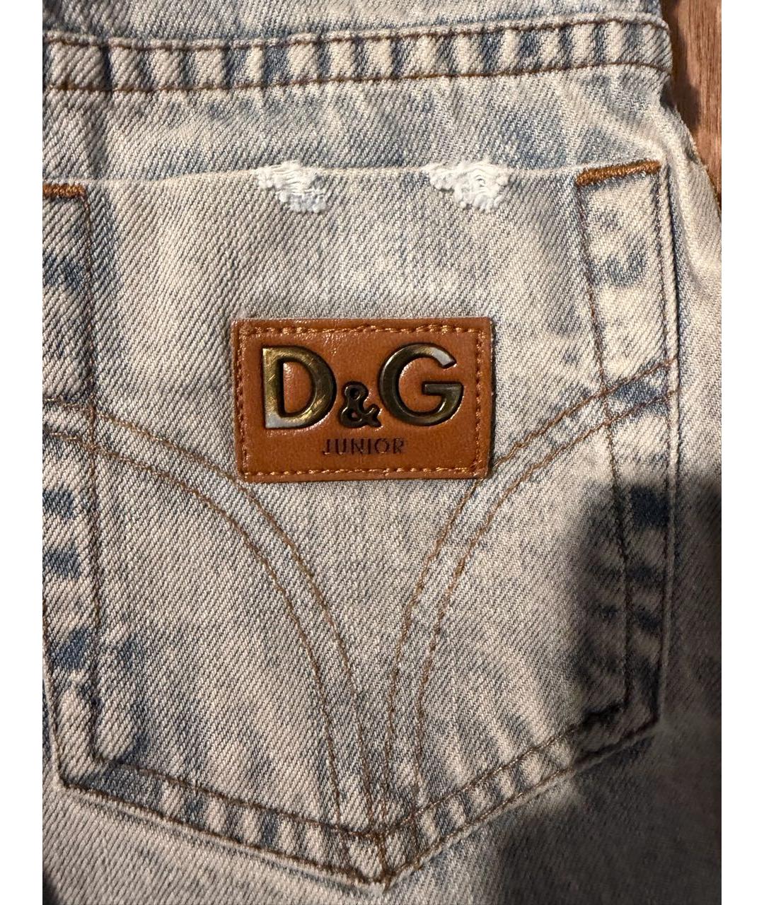 DOLCE & GABBANA KIDS Серые хлопковые детские джинсы, фото 3