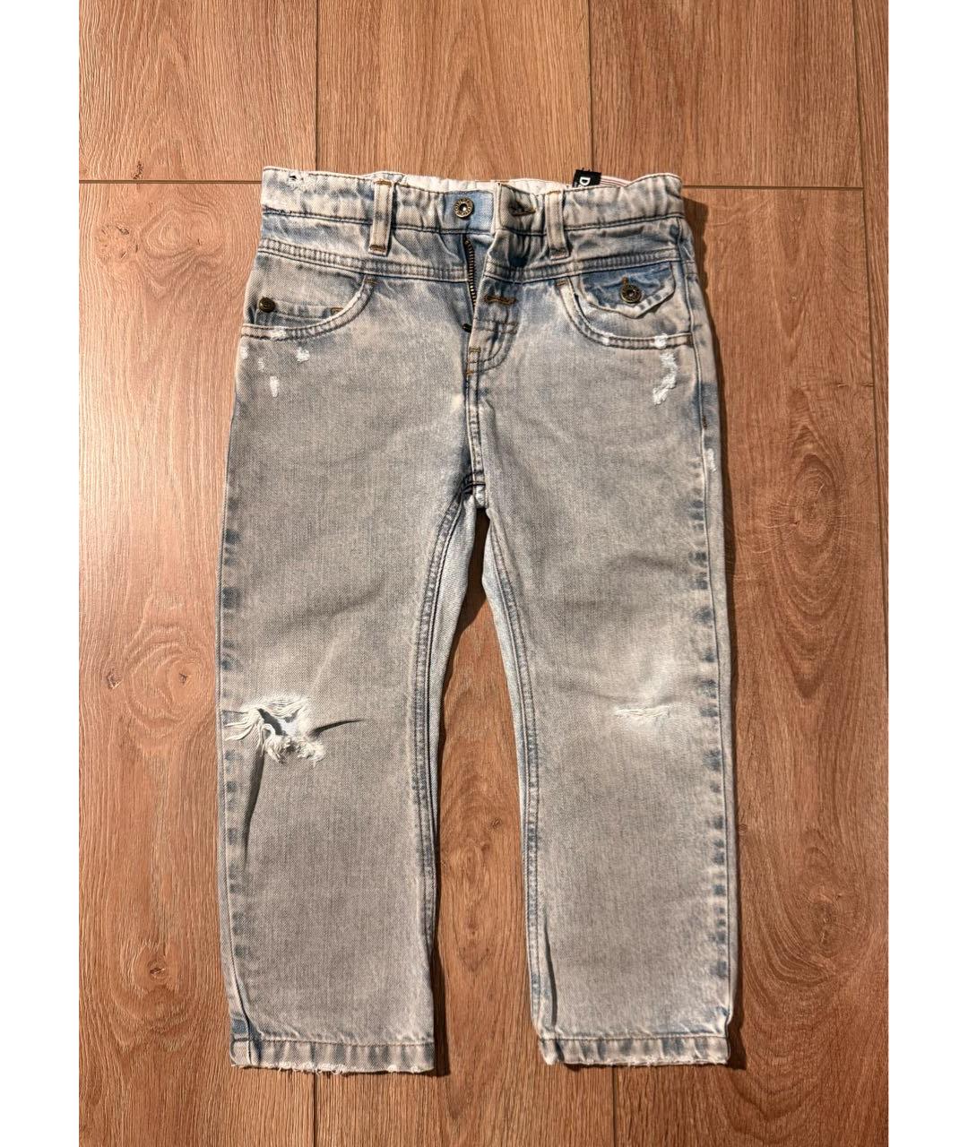 DOLCE & GABBANA KIDS Серые хлопковые детские джинсы, фото 4
