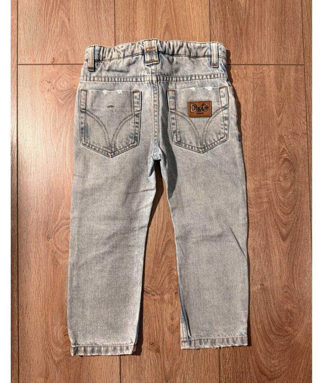 DOLCE & GABBANA KIDS Серые хлопковые детские джинсы, фото 2
