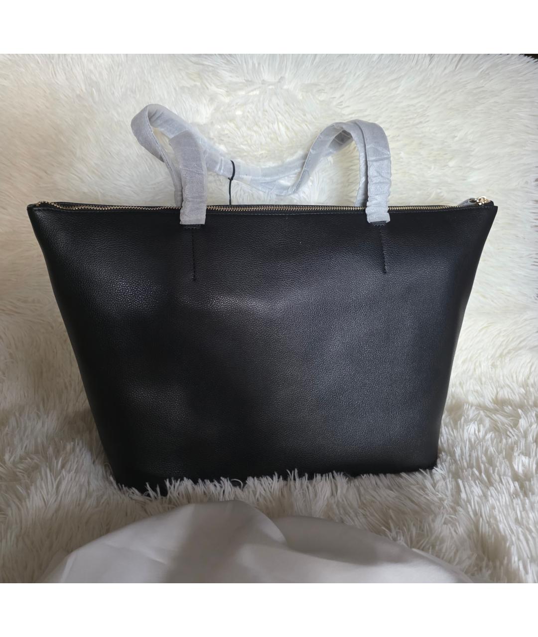 FURLA Черная кожаная сумка тоут, фото 4