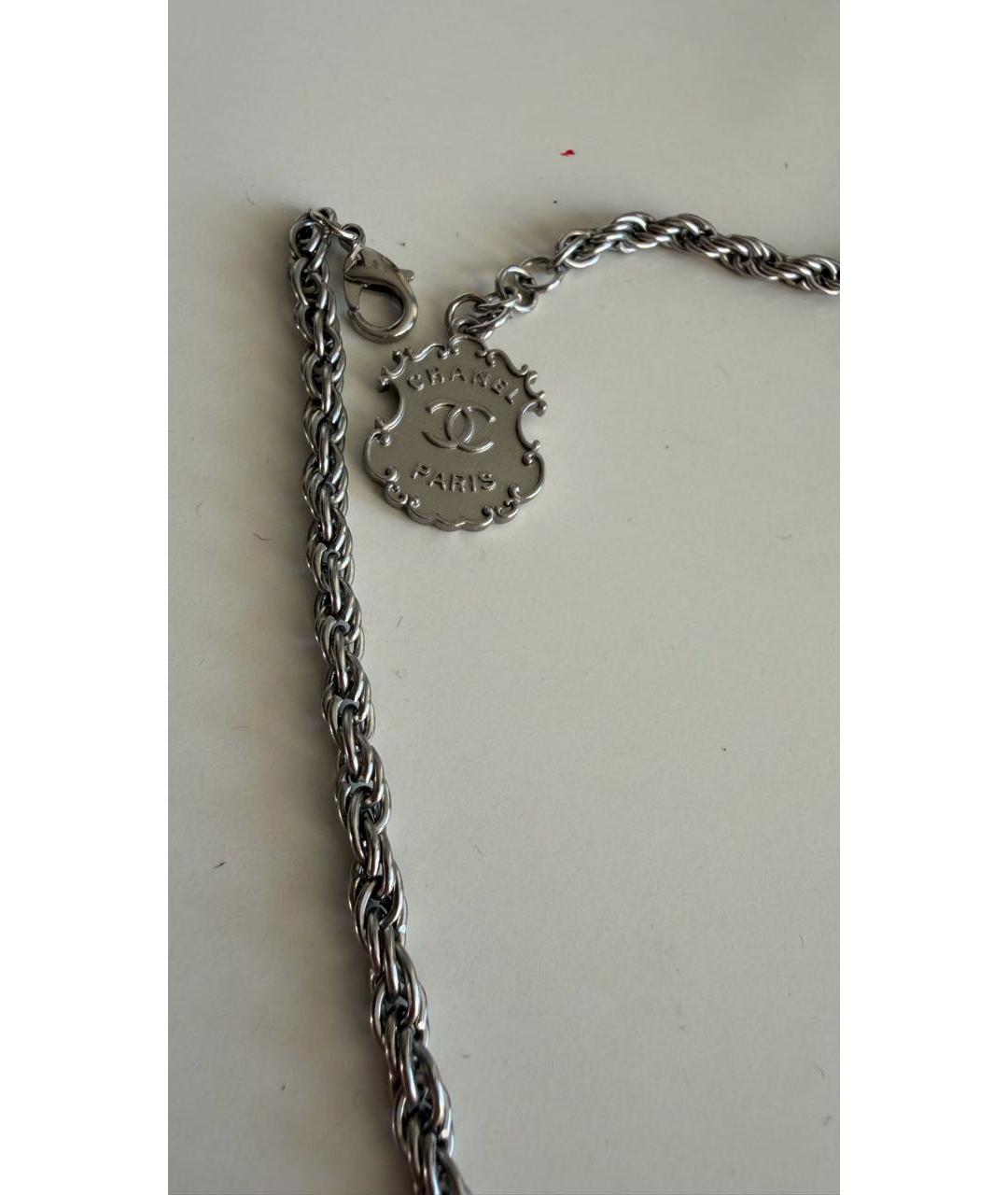 CHANEL Серебряное металлическое колье, фото 4