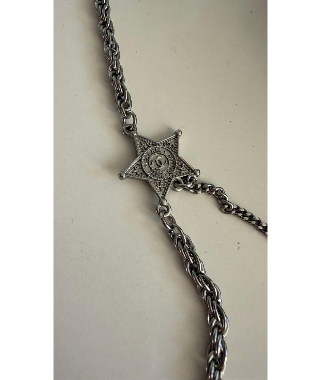 CHANEL Серебряное металлическое колье, фото 3