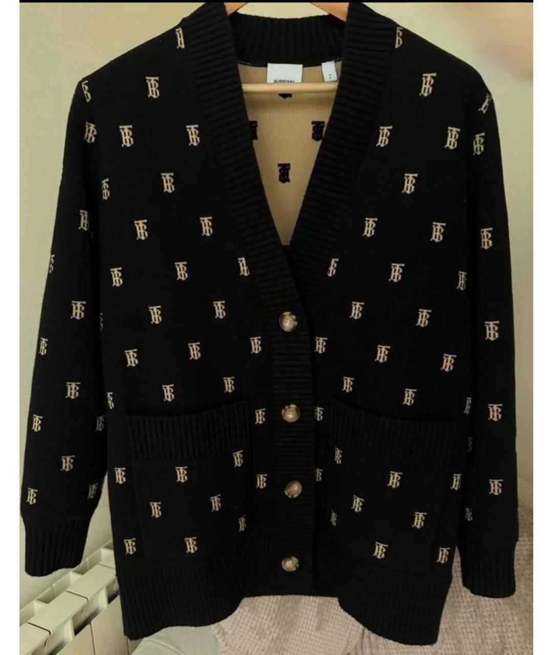 BURBERRY Черный шерстяной кардиган, фото 5