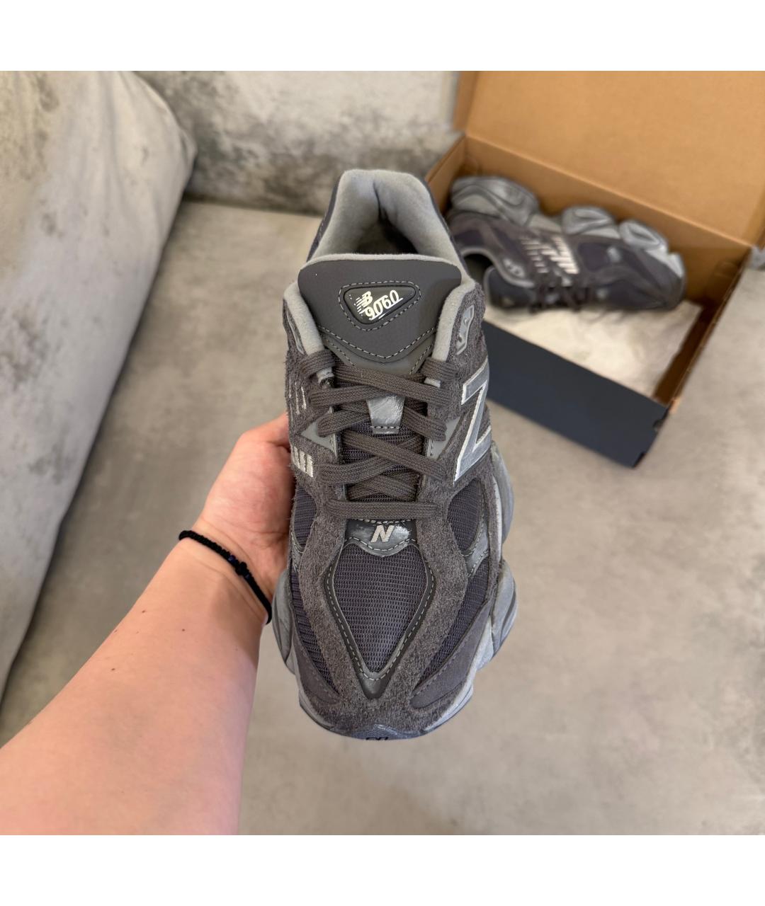 NEW BALANCE Серые текстильные низкие кроссовки / кеды, фото 4
