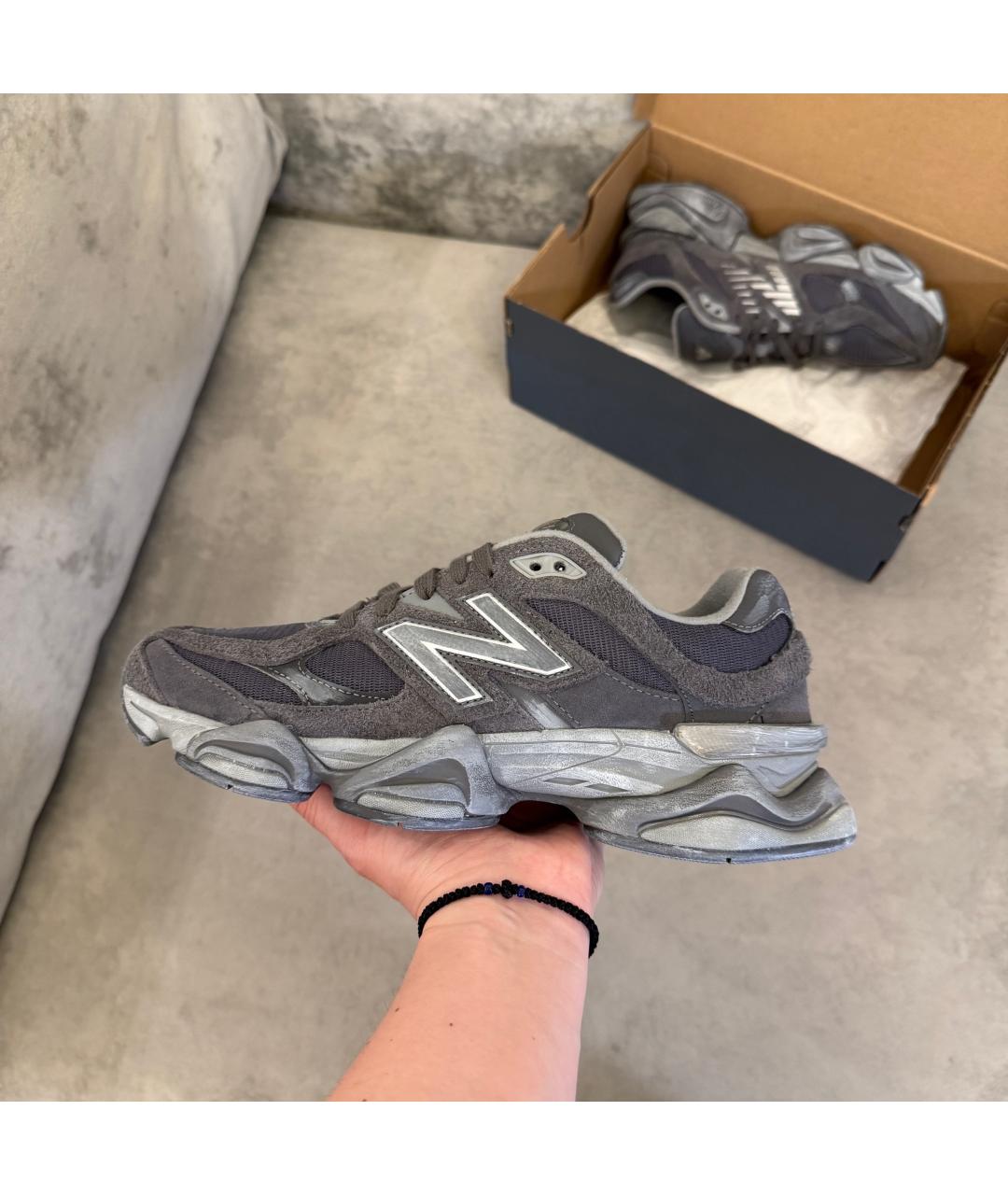 NEW BALANCE Серые текстильные низкие кроссовки / кеды, фото 2