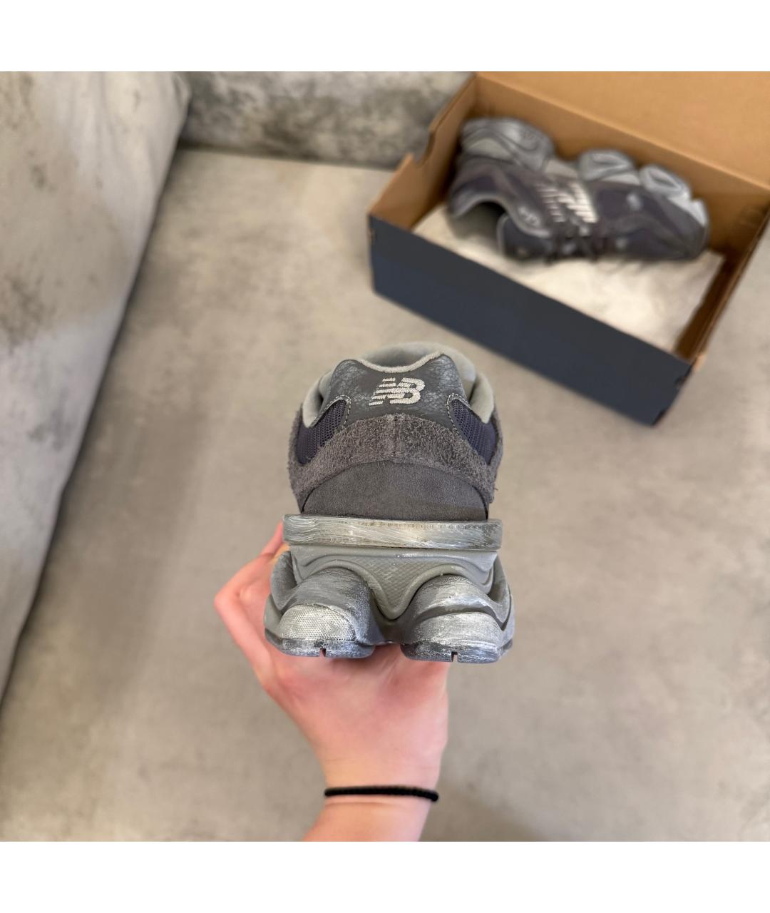 NEW BALANCE Серые текстильные низкие кроссовки / кеды, фото 5