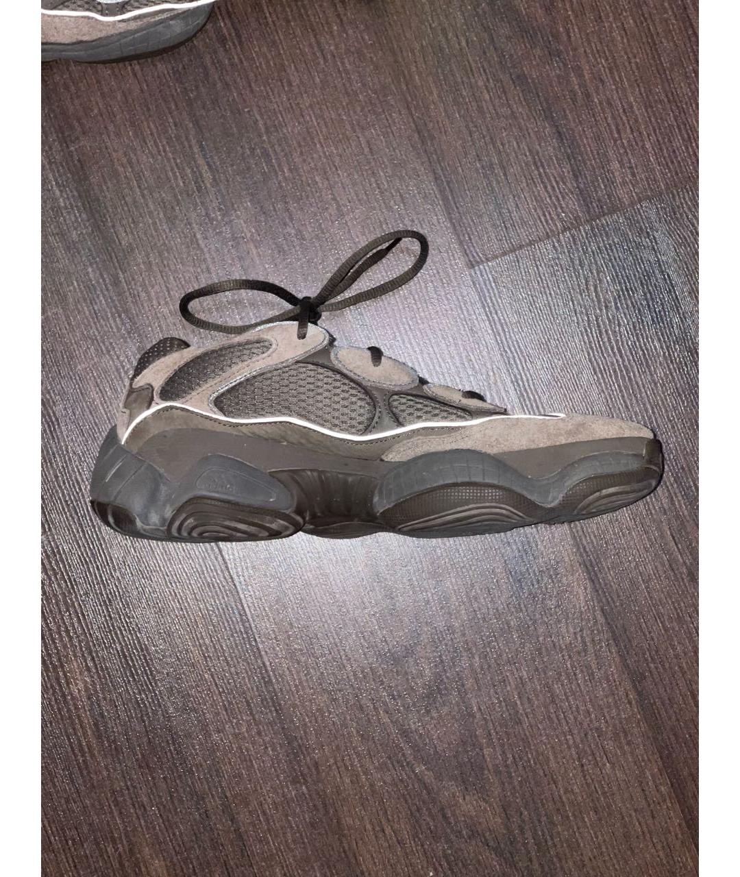 ADIDAS YEEZY Коричневые замшевые низкие кроссовки / кеды, фото 8