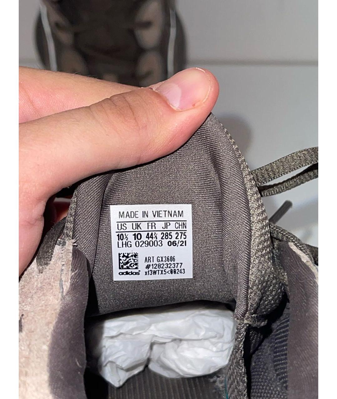 ADIDAS YEEZY Коричневые замшевые низкие кроссовки / кеды, фото 5