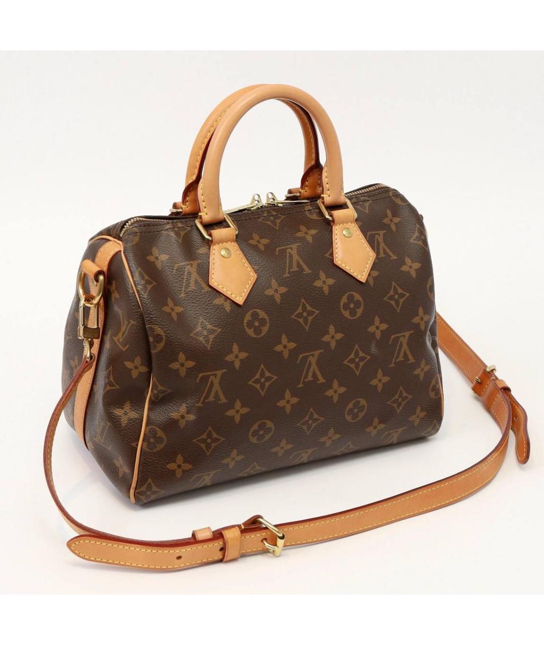 LOUIS VUITTON Коричневая канва сумка с короткими ручками, фото 9