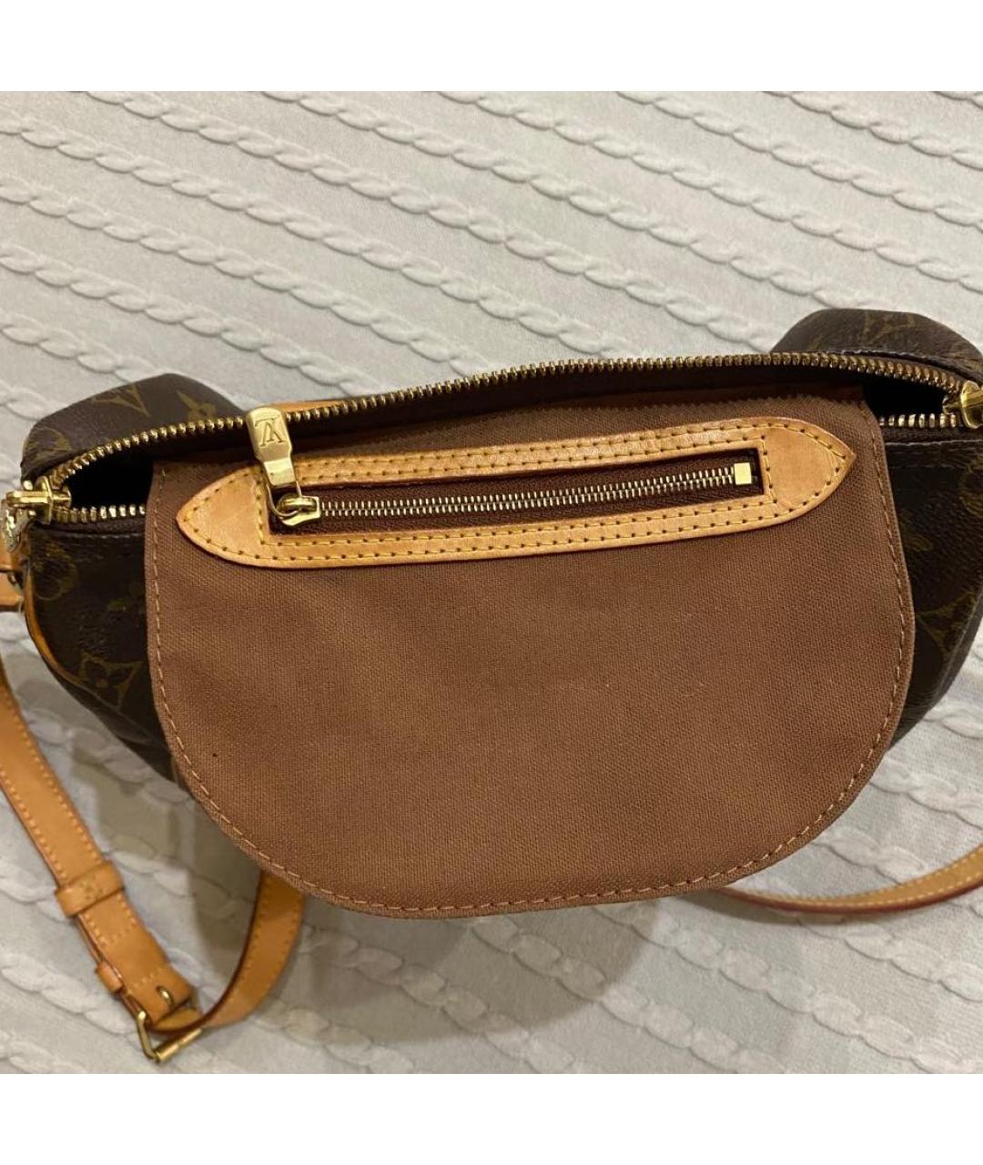 LOUIS VUITTON Коричневая канва сумка с короткими ручками, фото 7