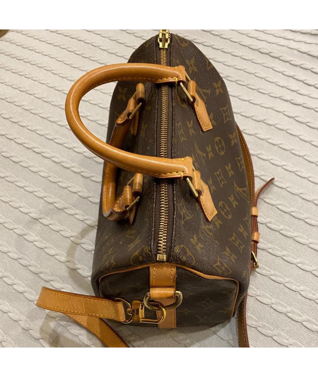 LOUIS VUITTON Коричневая канва сумка с короткими ручками, фото 2