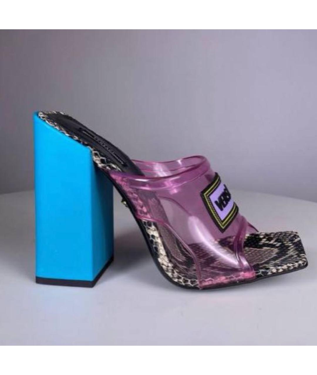 VERSACE Мульти кожаные босоножки, фото 6