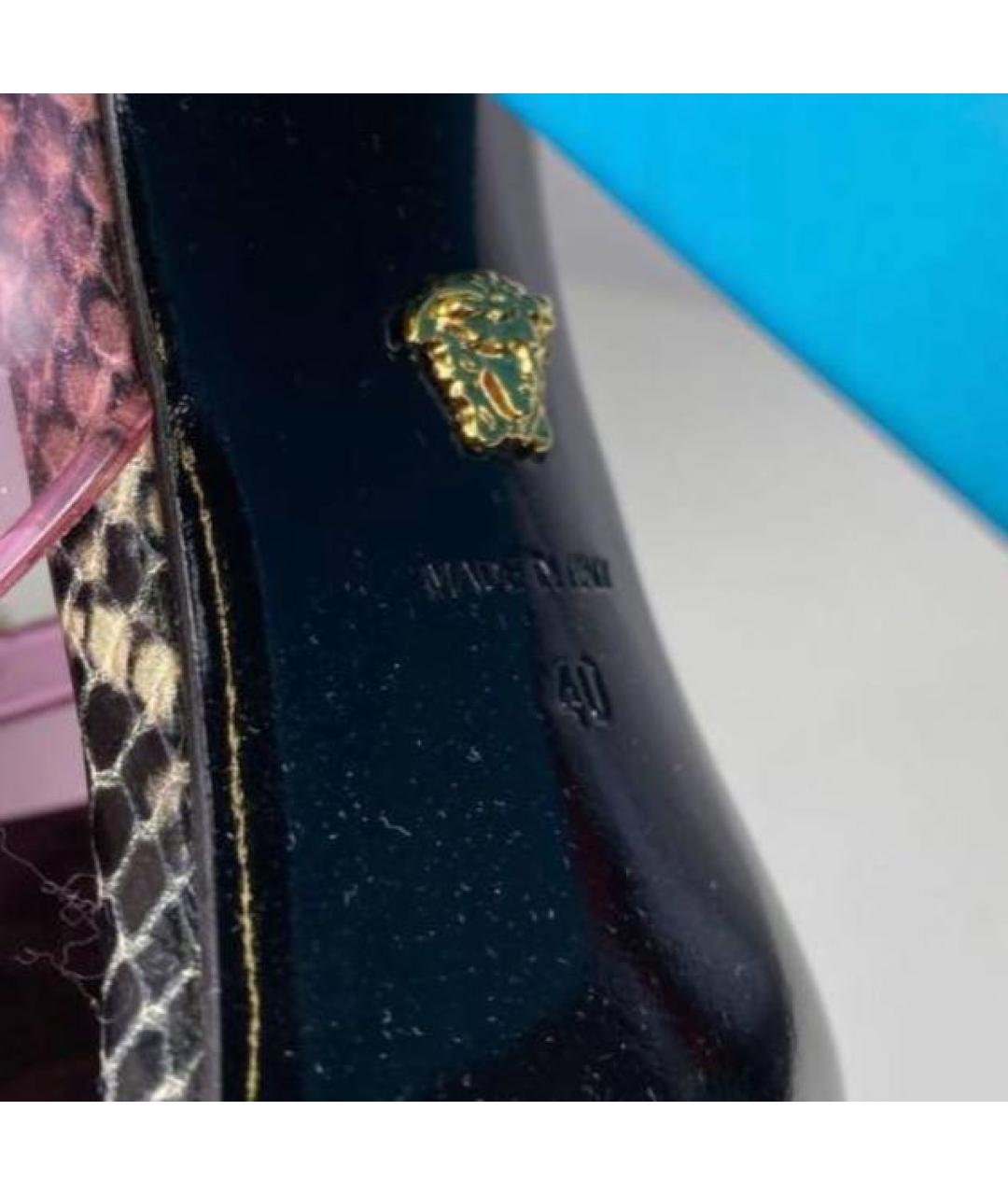 VERSACE Мульти кожаные босоножки, фото 3
