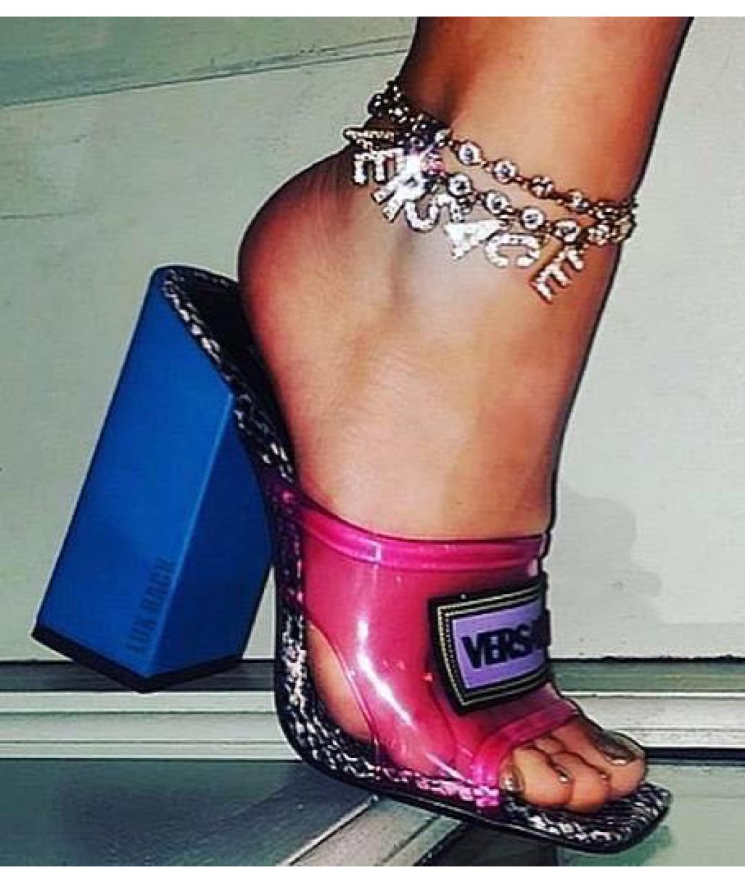 VERSACE Мульти кожаные босоножки, фото 5