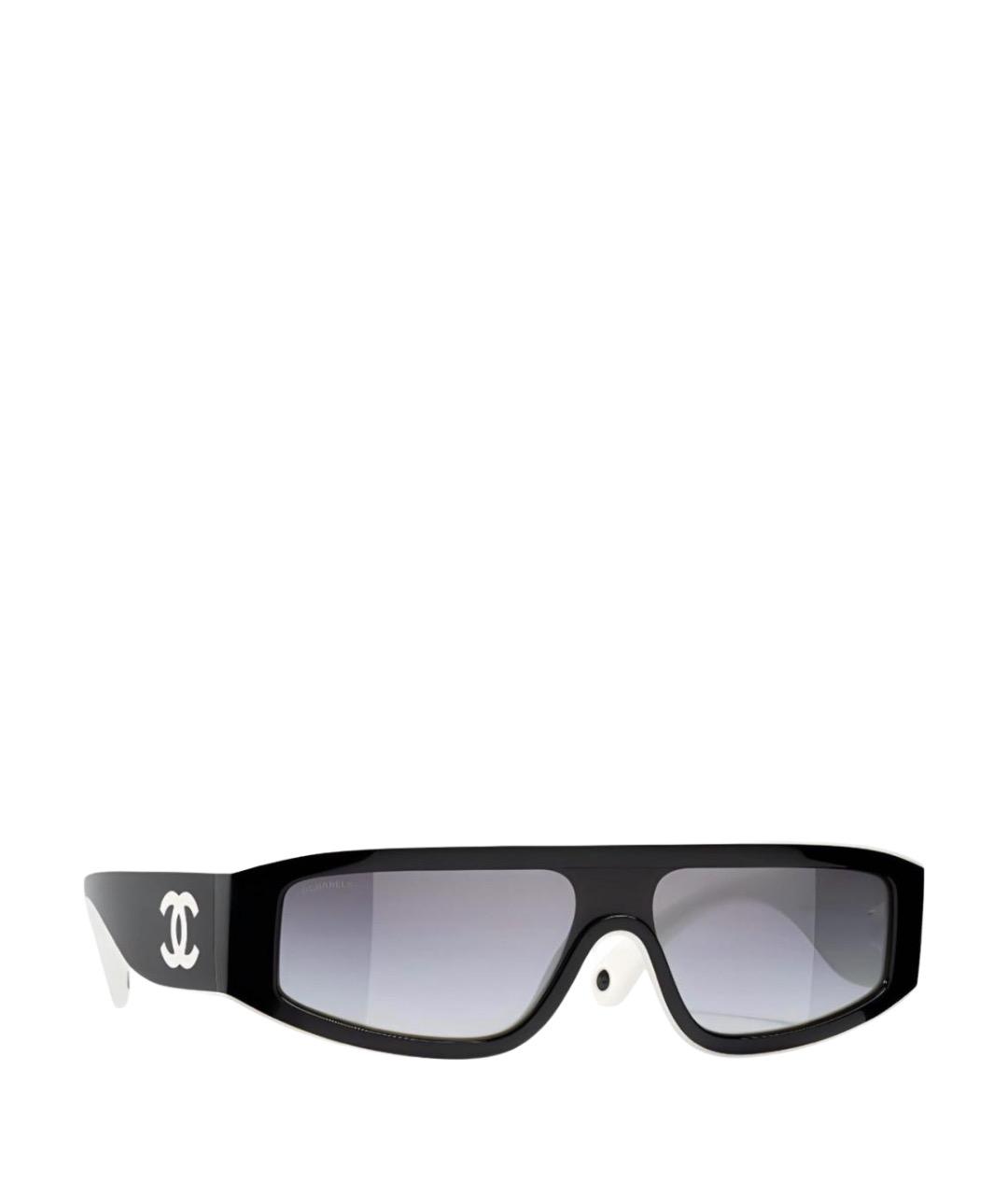 CHANEL Черные пластиковые солнцезащитные очки, фото 1