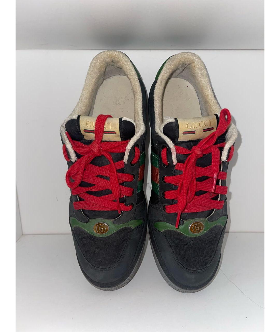 GUCCI Мульти текстильные низкие кроссовки / кеды, фото 5