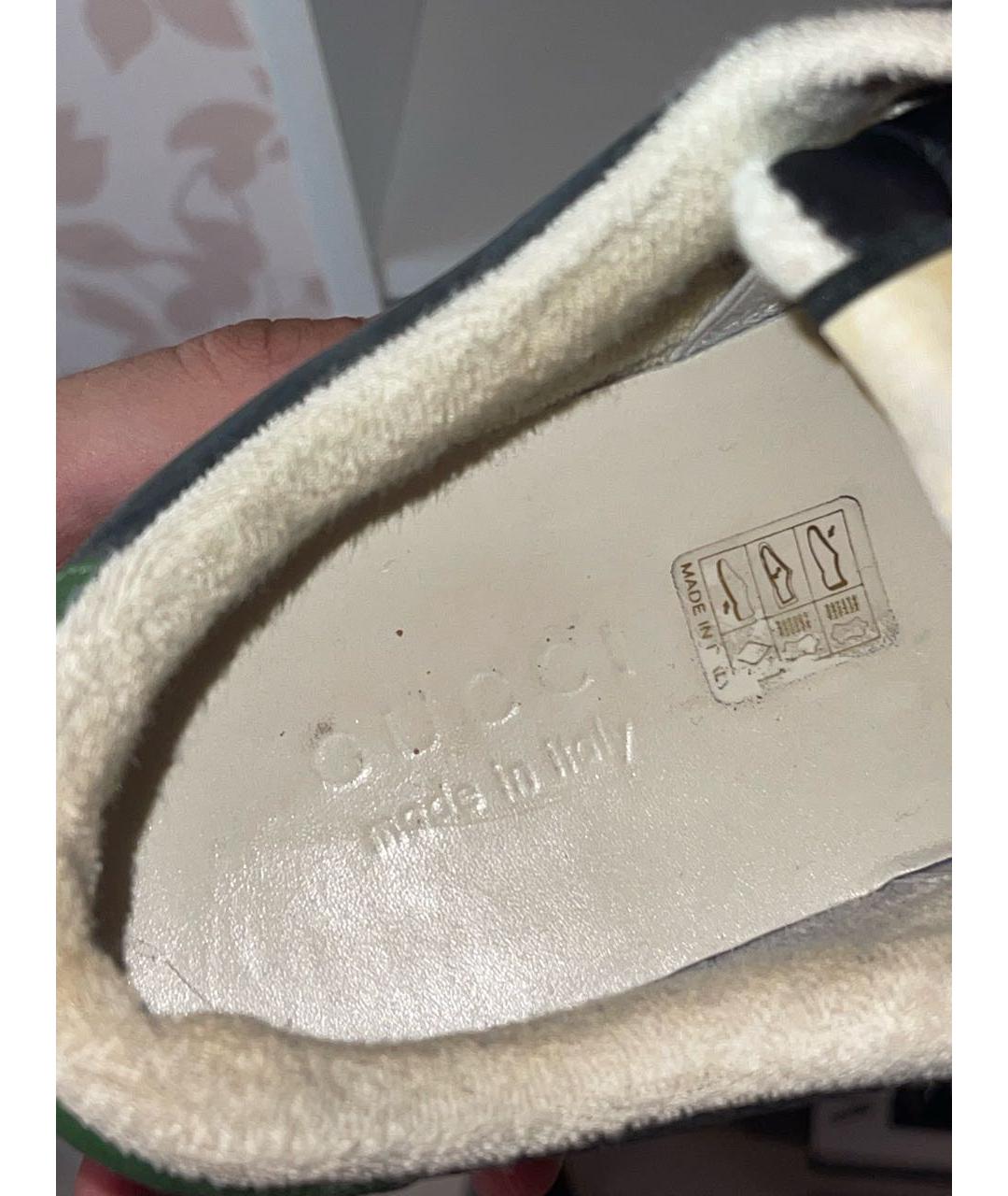 GUCCI Мульти текстильные низкие кроссовки / кеды, фото 4