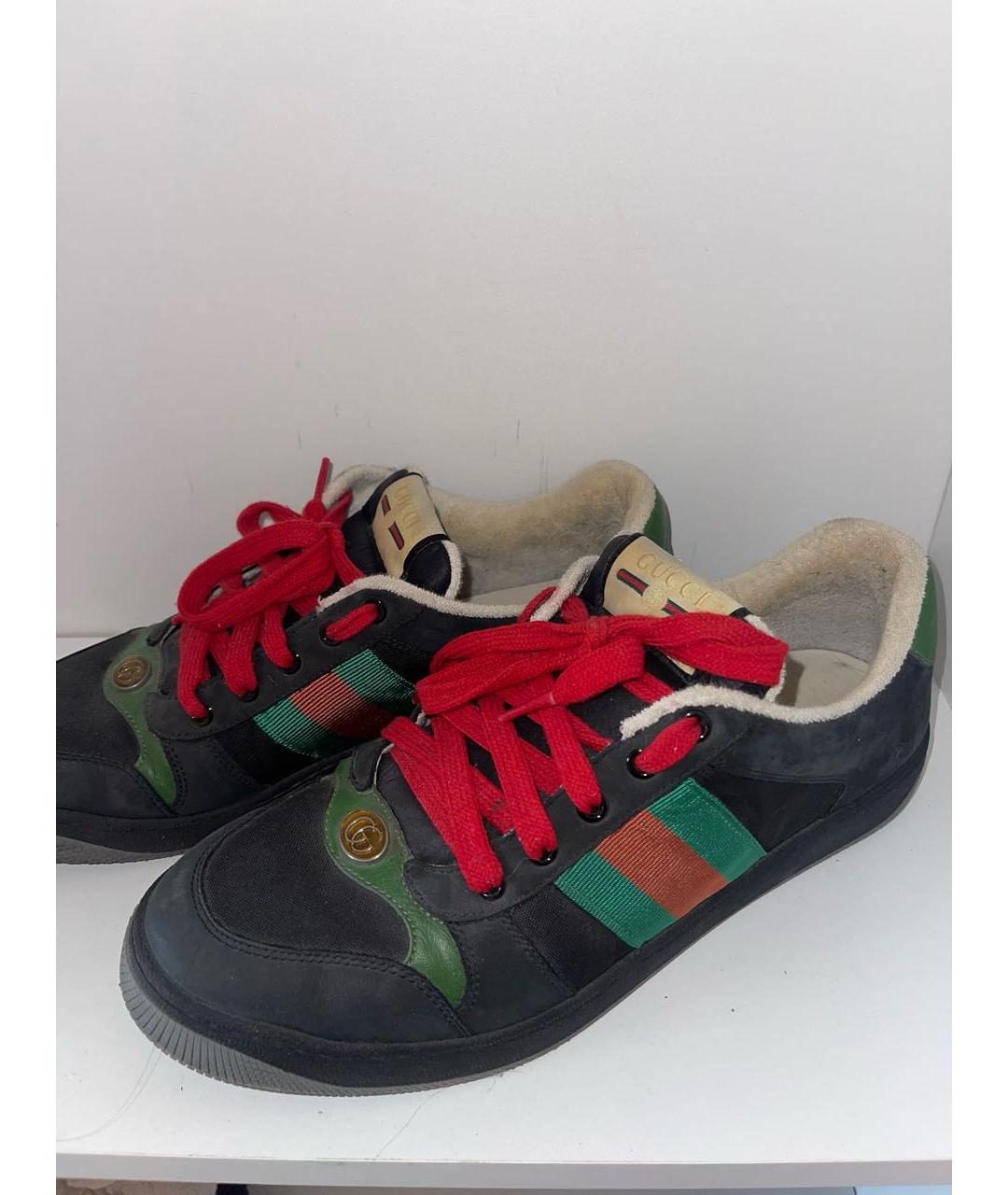 GUCCI Мульти текстильные низкие кроссовки / кеды, фото 2