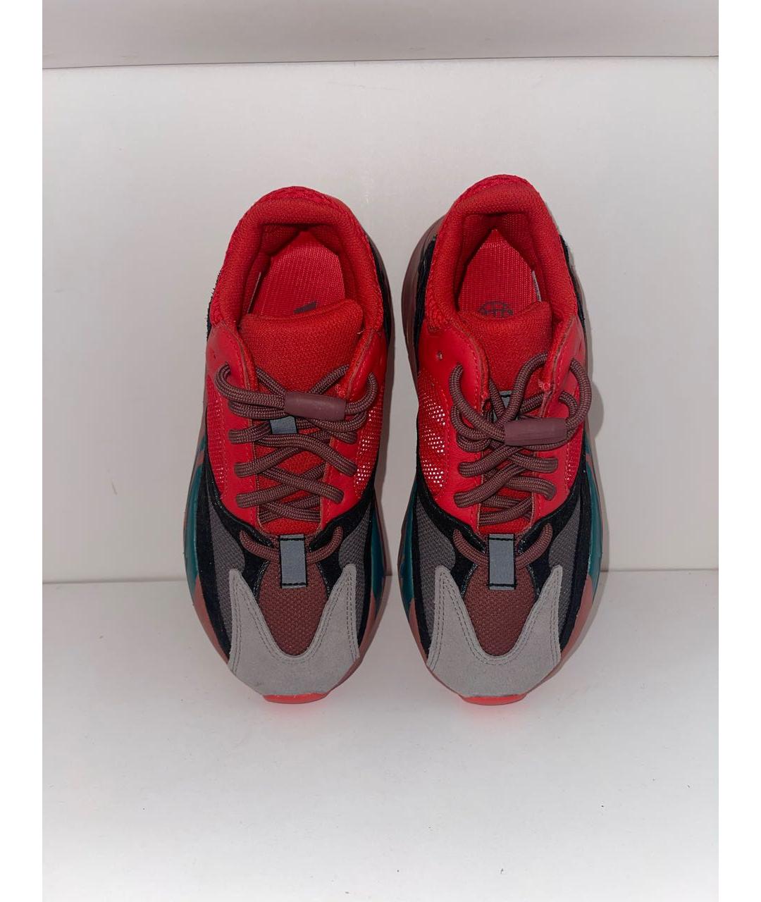 ADIDAS YEEZY Красные текстильные кроссовки, фото 2