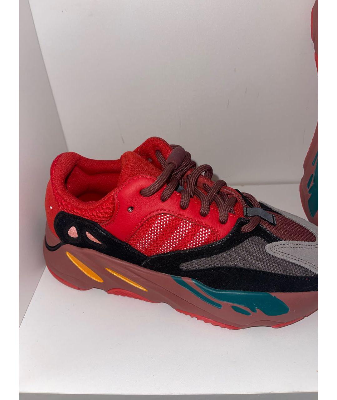 ADIDAS YEEZY Красные текстильные кроссовки, фото 3