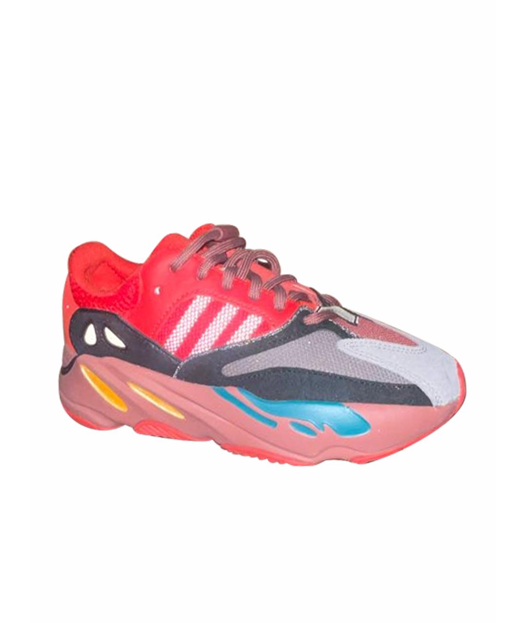 ADIDAS YEEZY Красные текстильные кроссовки, фото 1