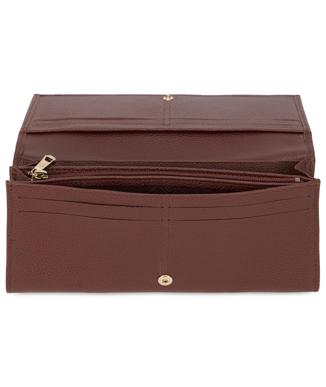 LONGCHAMP Коричневый кожаный кошелек, фото 4