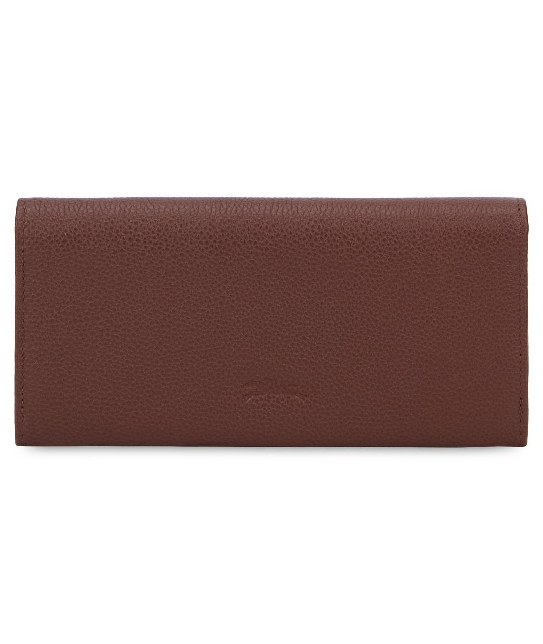 LONGCHAMP Коричневый кожаный кошелек, фото 3