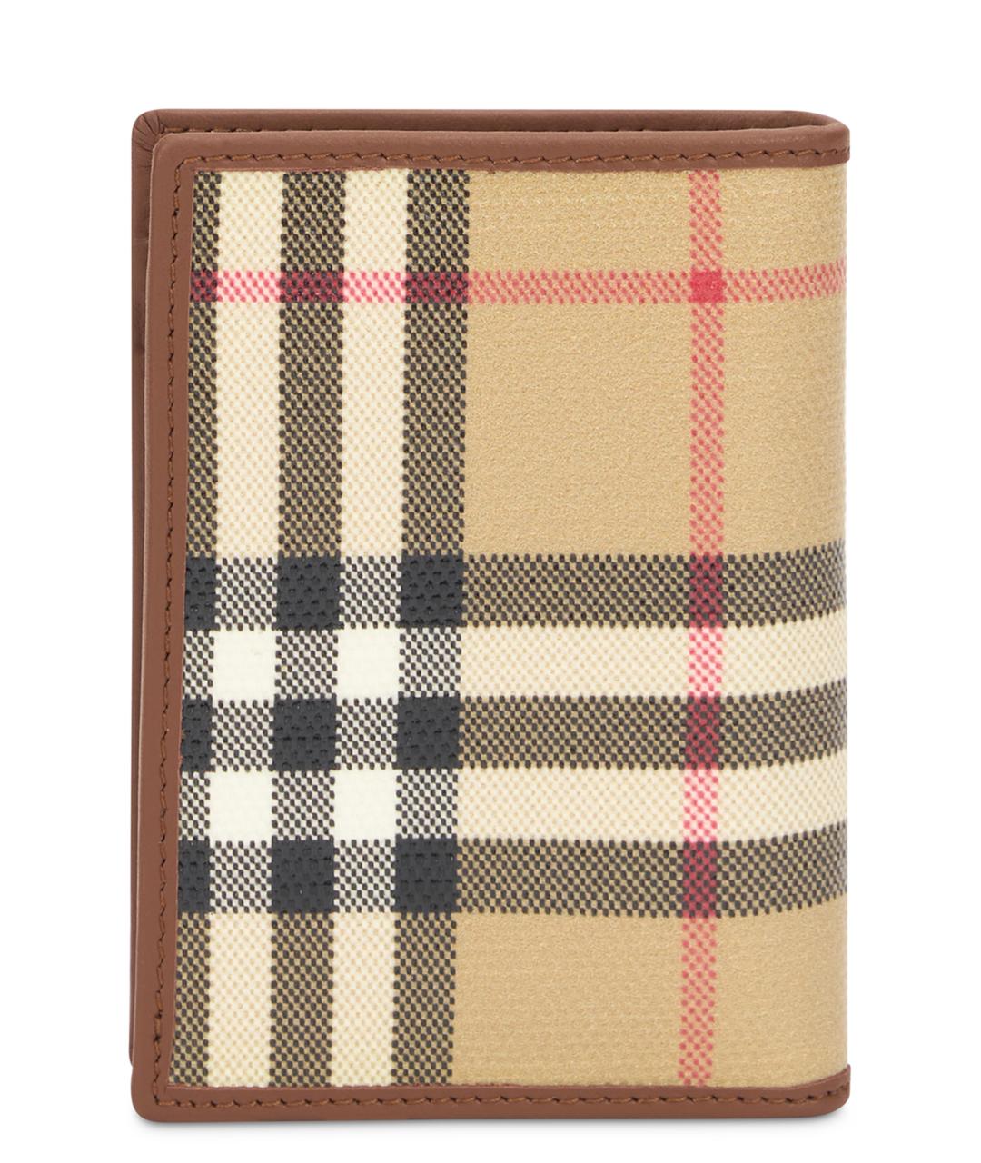 BURBERRY Бежевый полиуретановый кошелек, фото 1