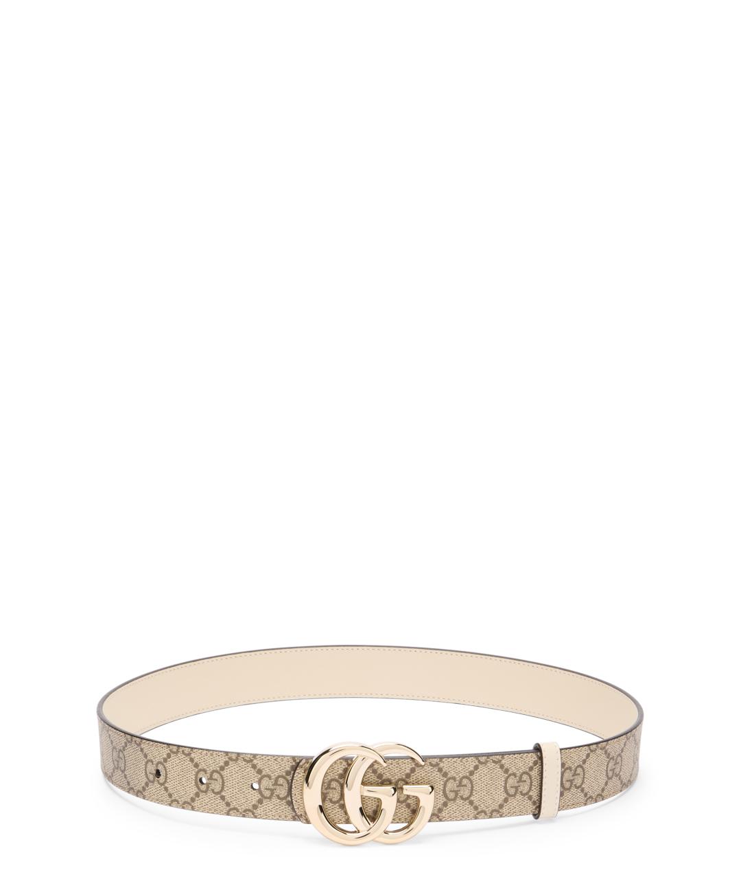 GUCCI Бежевый кожаный ремень, фото 1