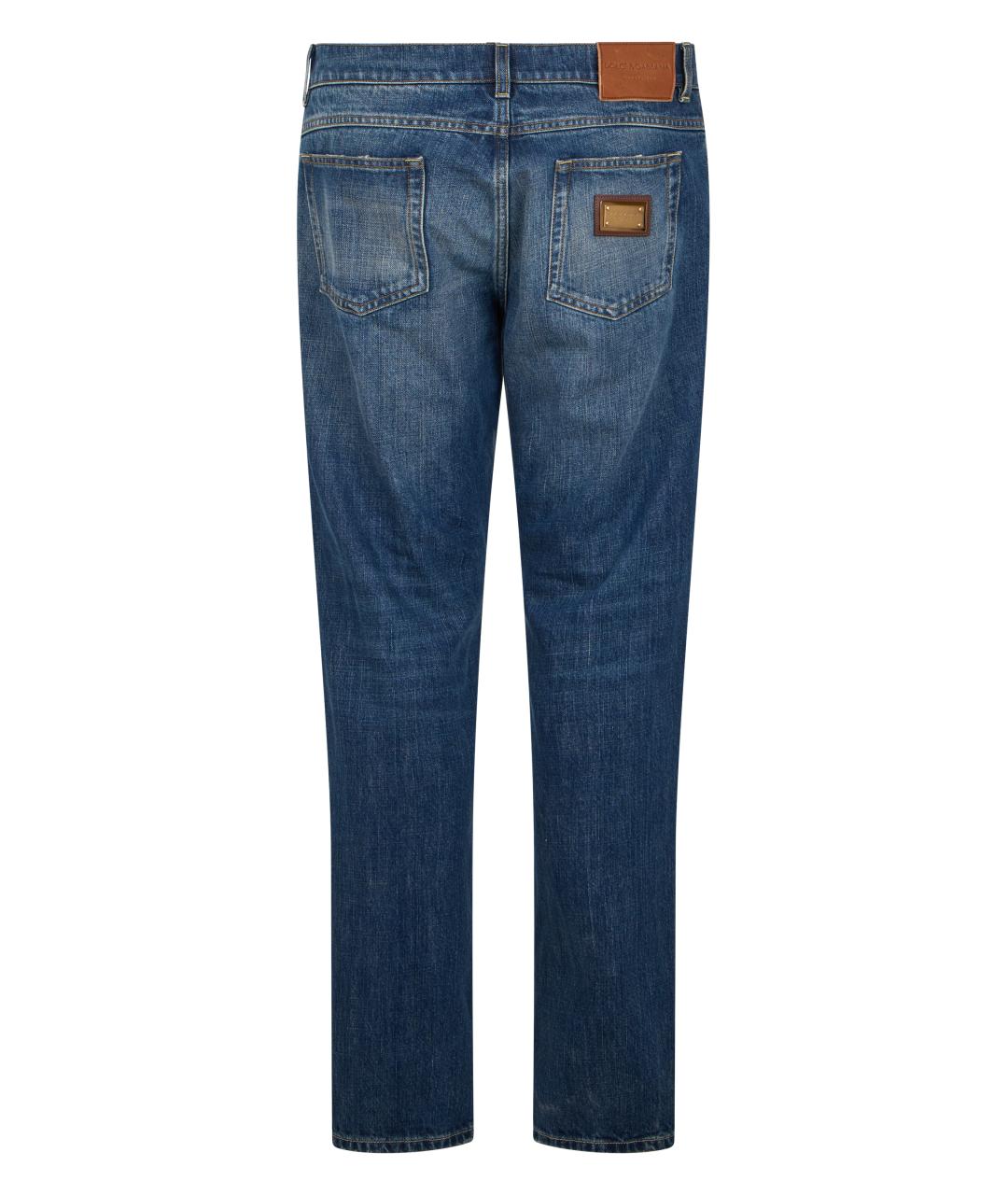 DOLCE&GABBANA Синие хлопковые джинсы скинни, фото 2