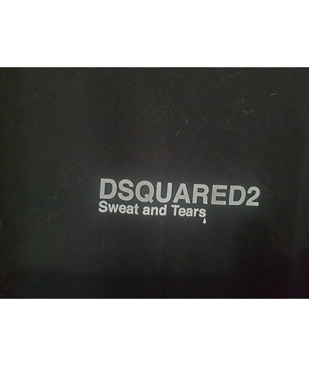 DSQUARED2 Черная хлопковая футболка, фото 4