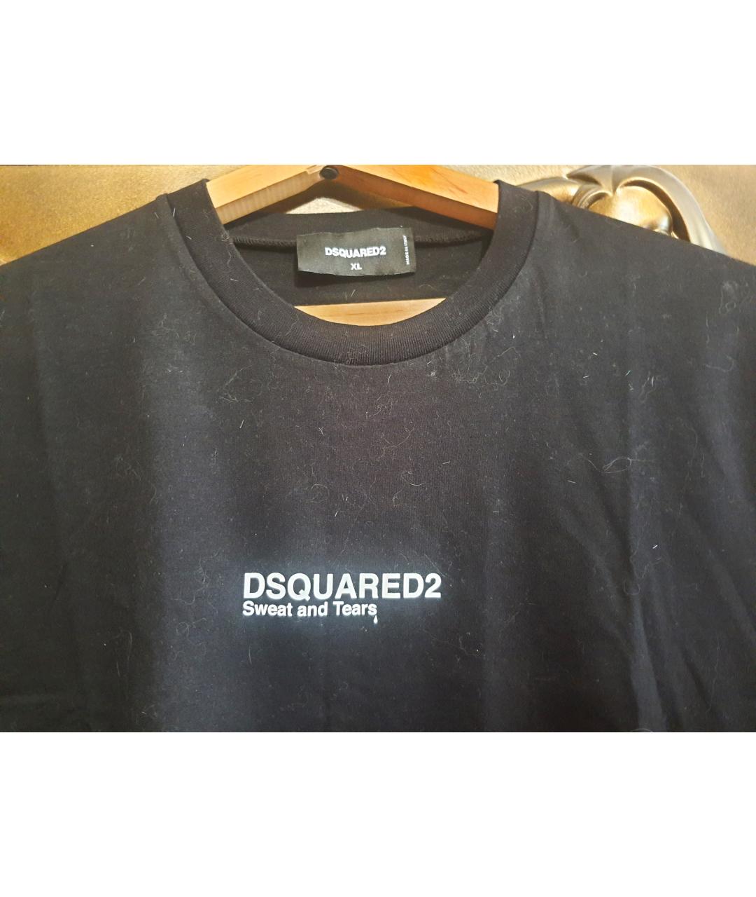 DSQUARED2 Черная хлопковая футболка, фото 3