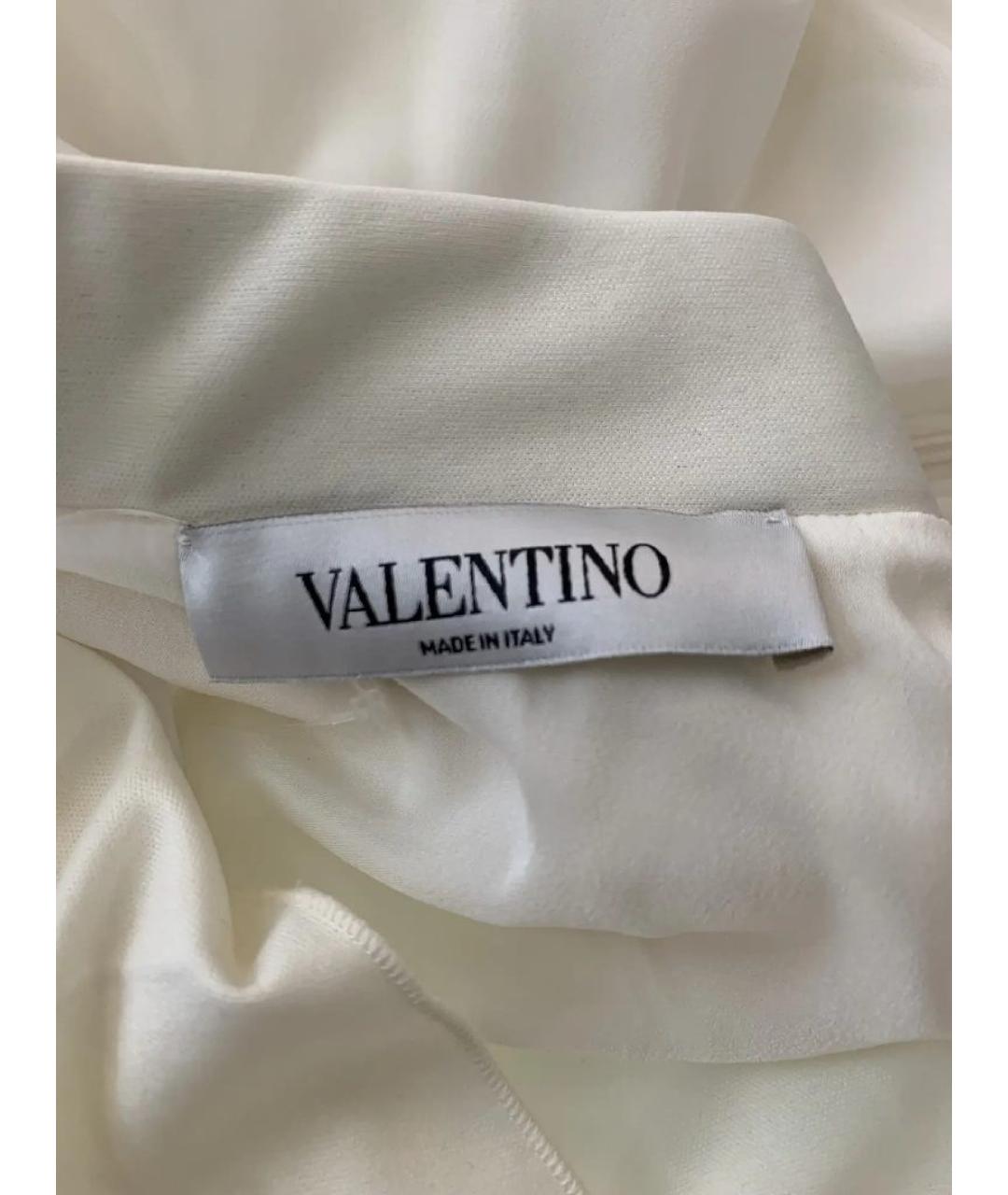 VALENTINO Белая полиэстеровая юбка миди, фото 4