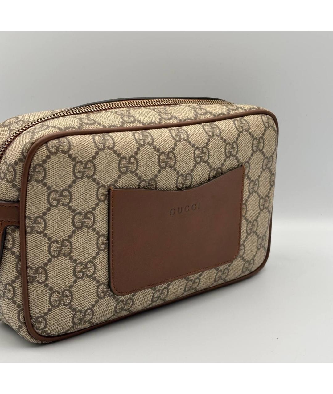 GUCCI Бежевая канва сумка на плечо, фото 3