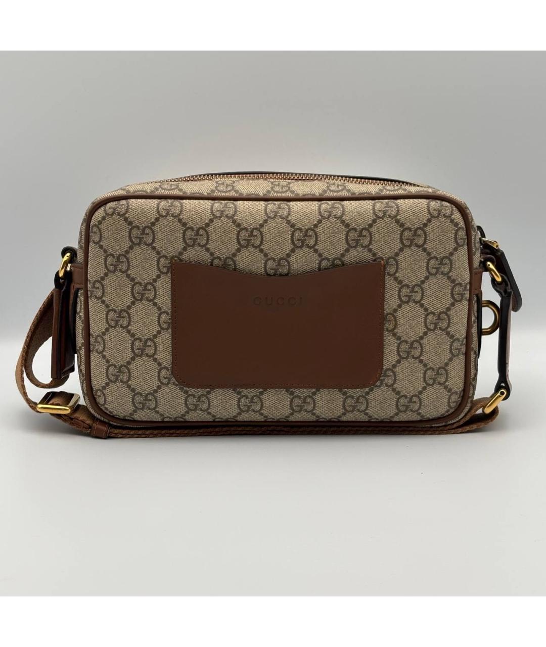 GUCCI Бежевая канва сумка на плечо, фото 2