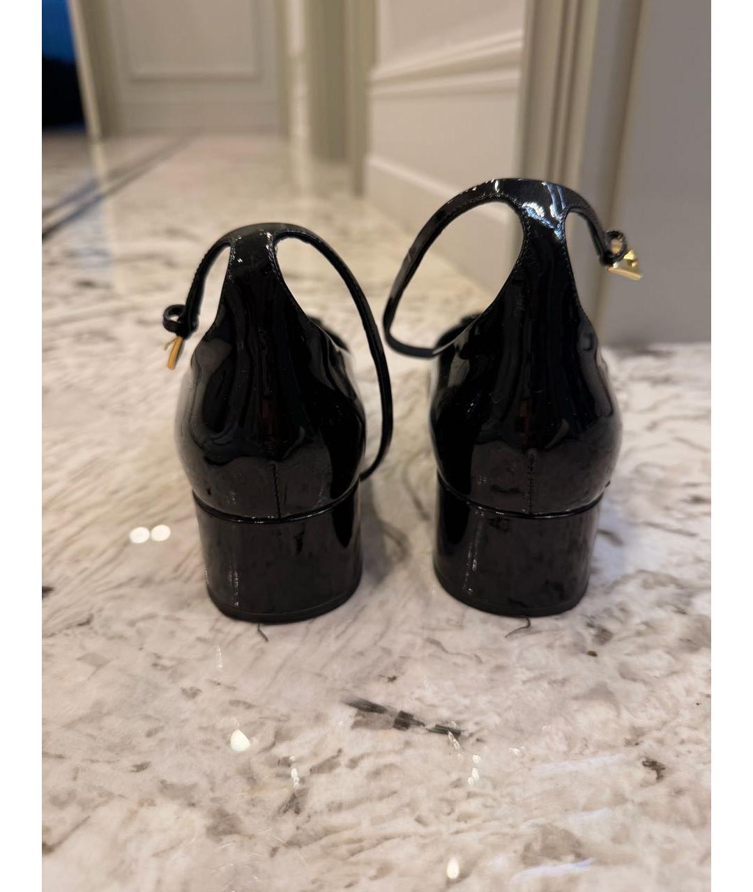 PRADA Черные босоножки из лакированной кожи, фото 4