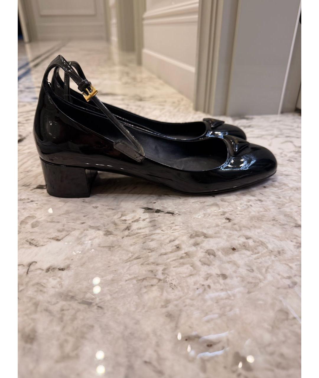 PRADA Черные босоножки из лакированной кожи, фото 5