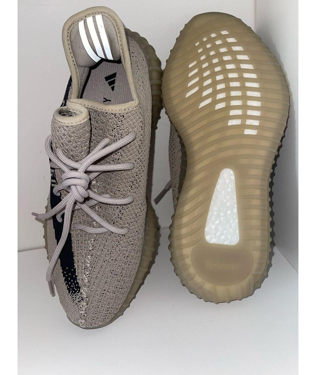 ADIDAS YEEZY Серые текстильные низкие кроссовки / кеды, фото 2