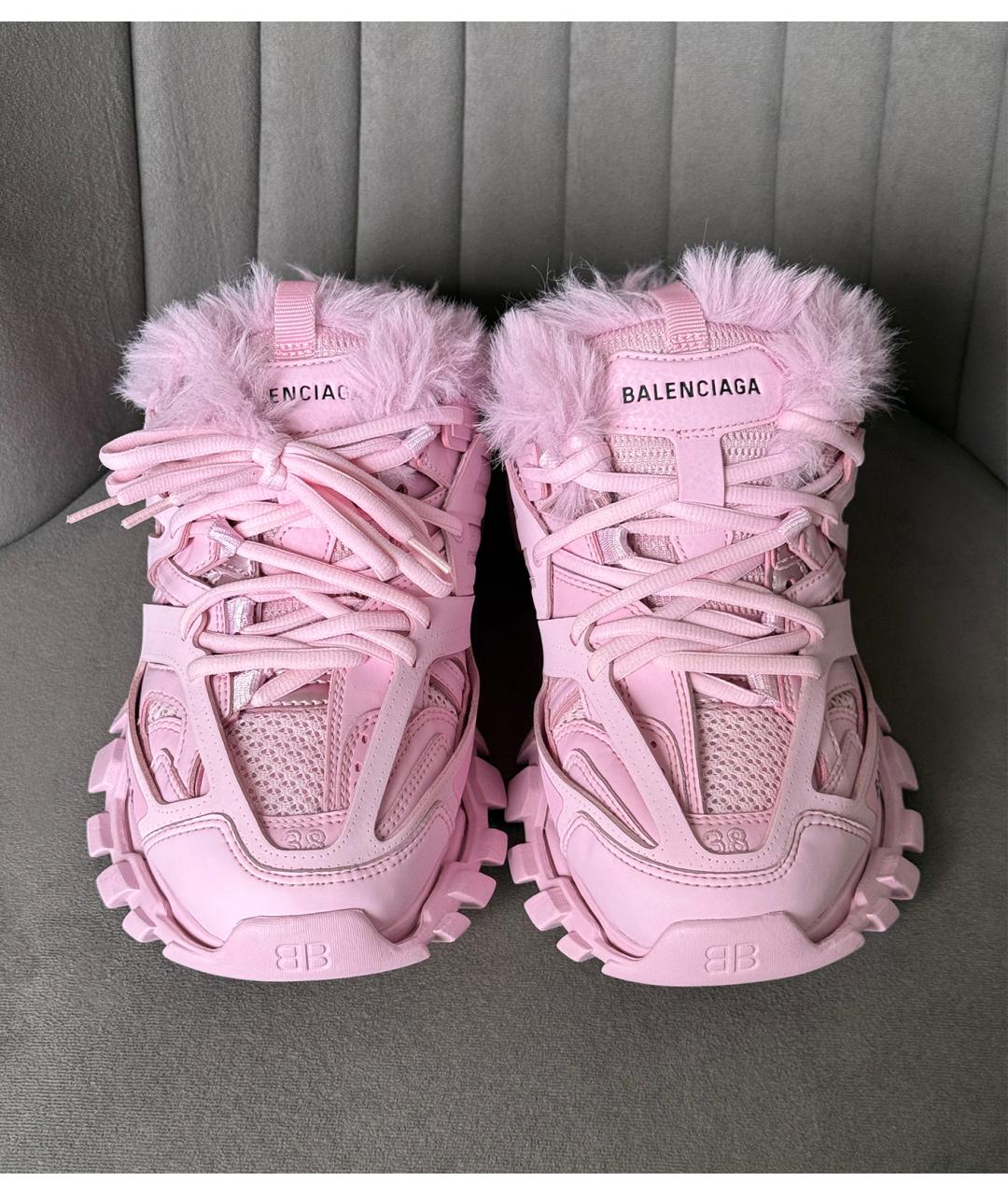 BALENCIAGA Розовые низкие кроссовки / кеды, фото 3