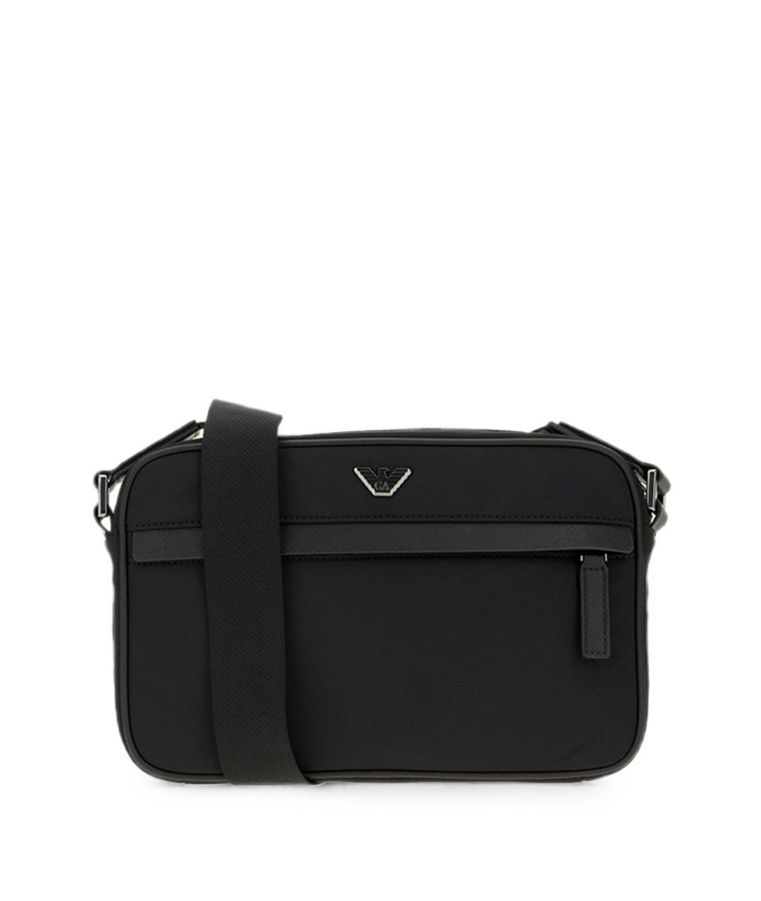 EMPORIO ARMANI Черная синтетическая сумка на плечо, фото 1