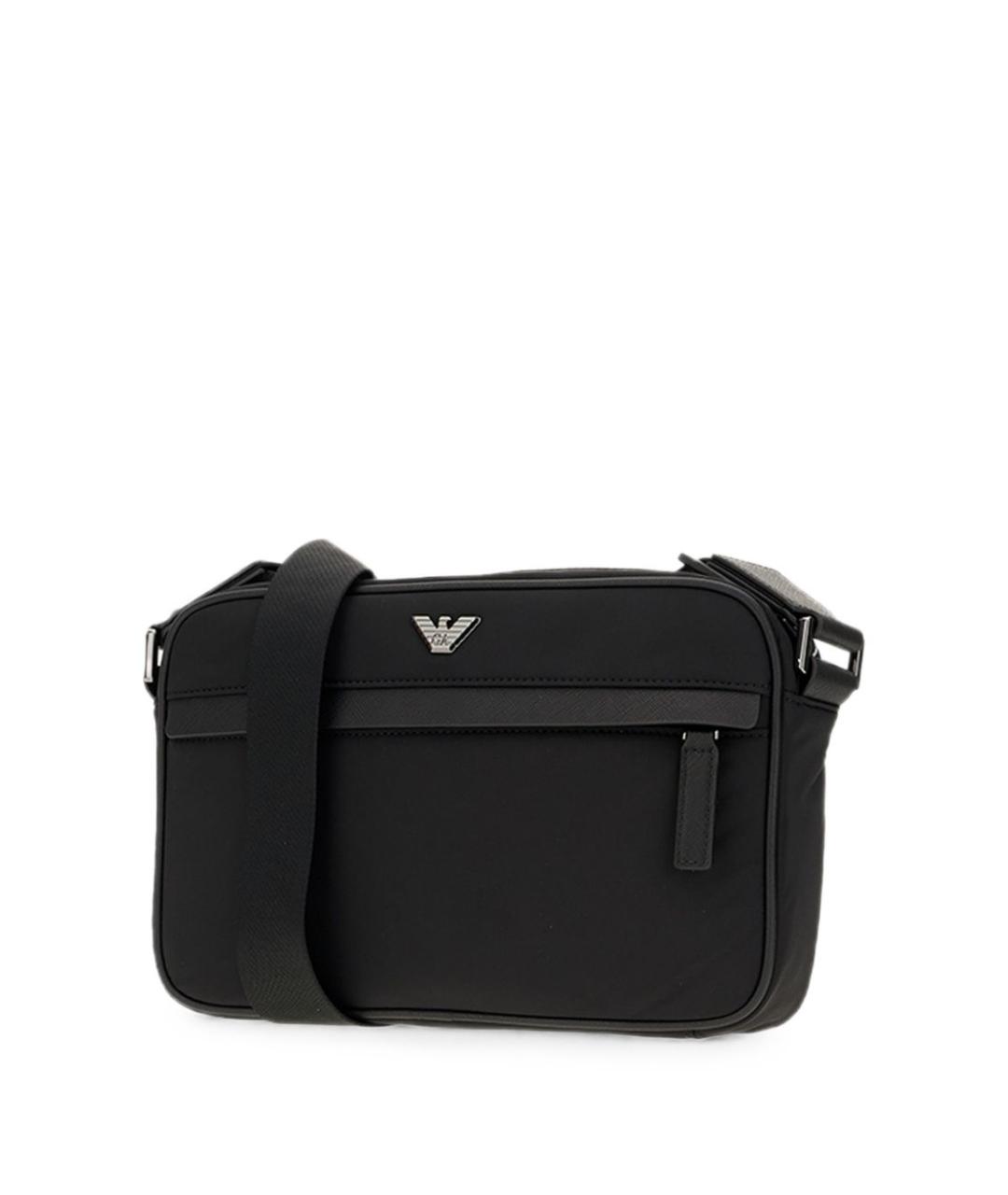 EMPORIO ARMANI Черная синтетическая сумка на плечо, фото 3