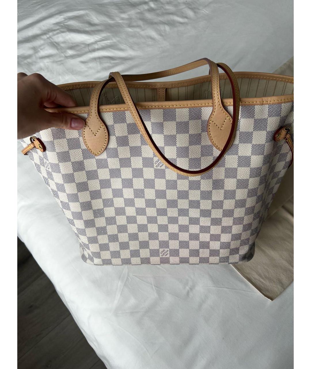 LOUIS VUITTON Белая канва сумка тоут, фото 6