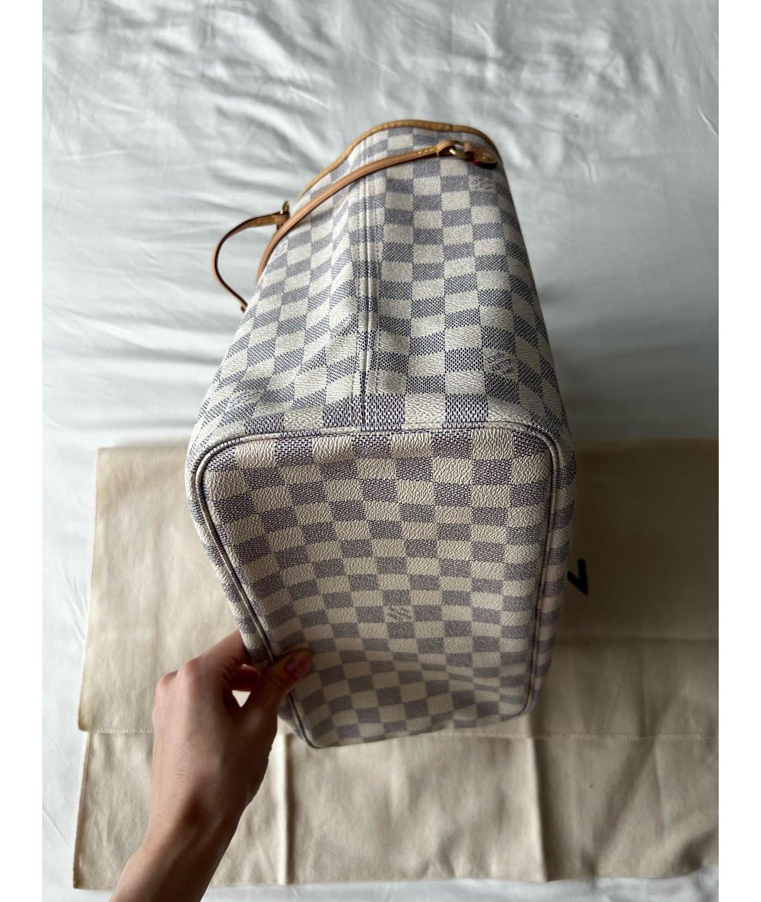 LOUIS VUITTON Белая канва сумка тоут, фото 5