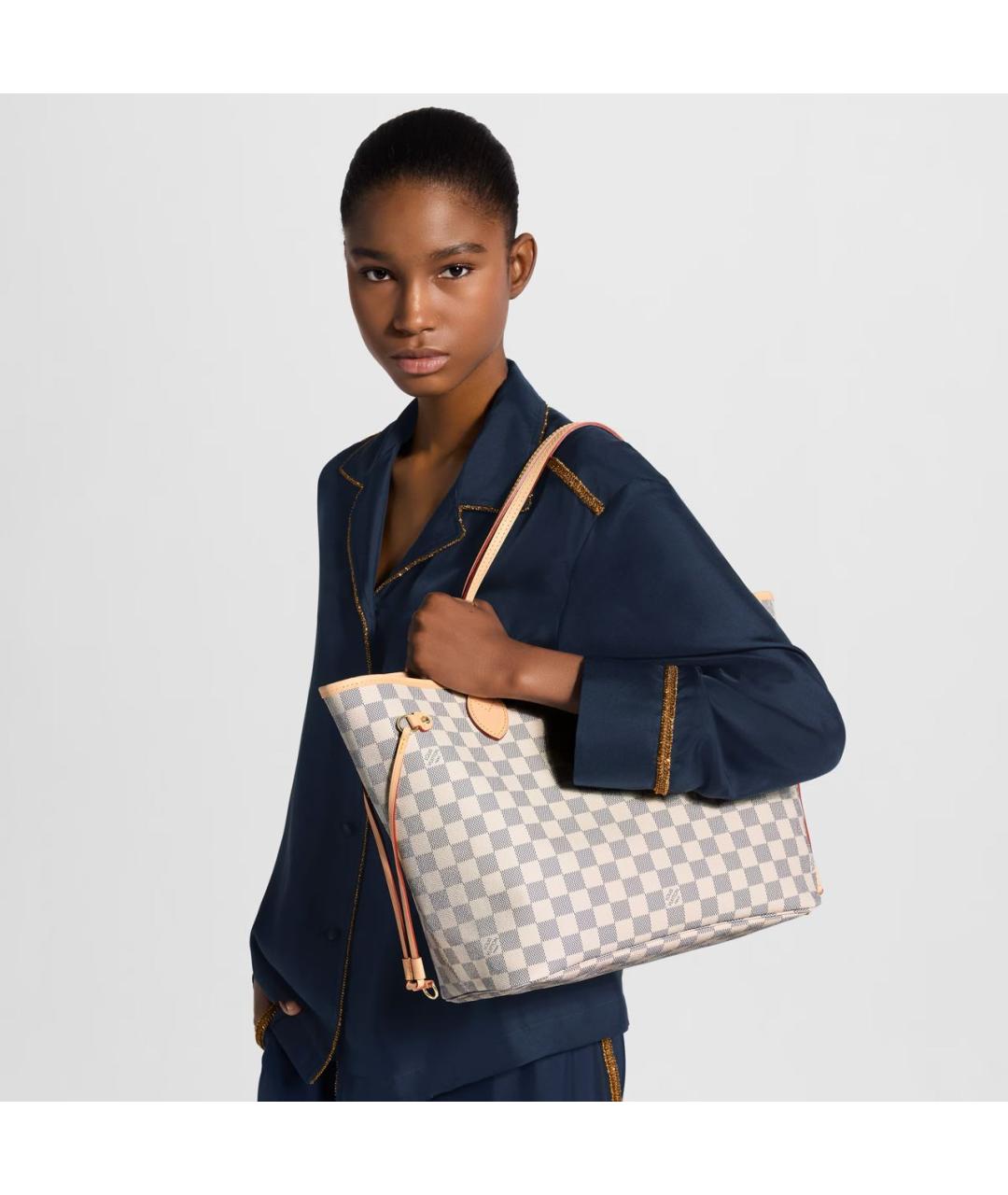 LOUIS VUITTON Белая канва сумка тоут, фото 2